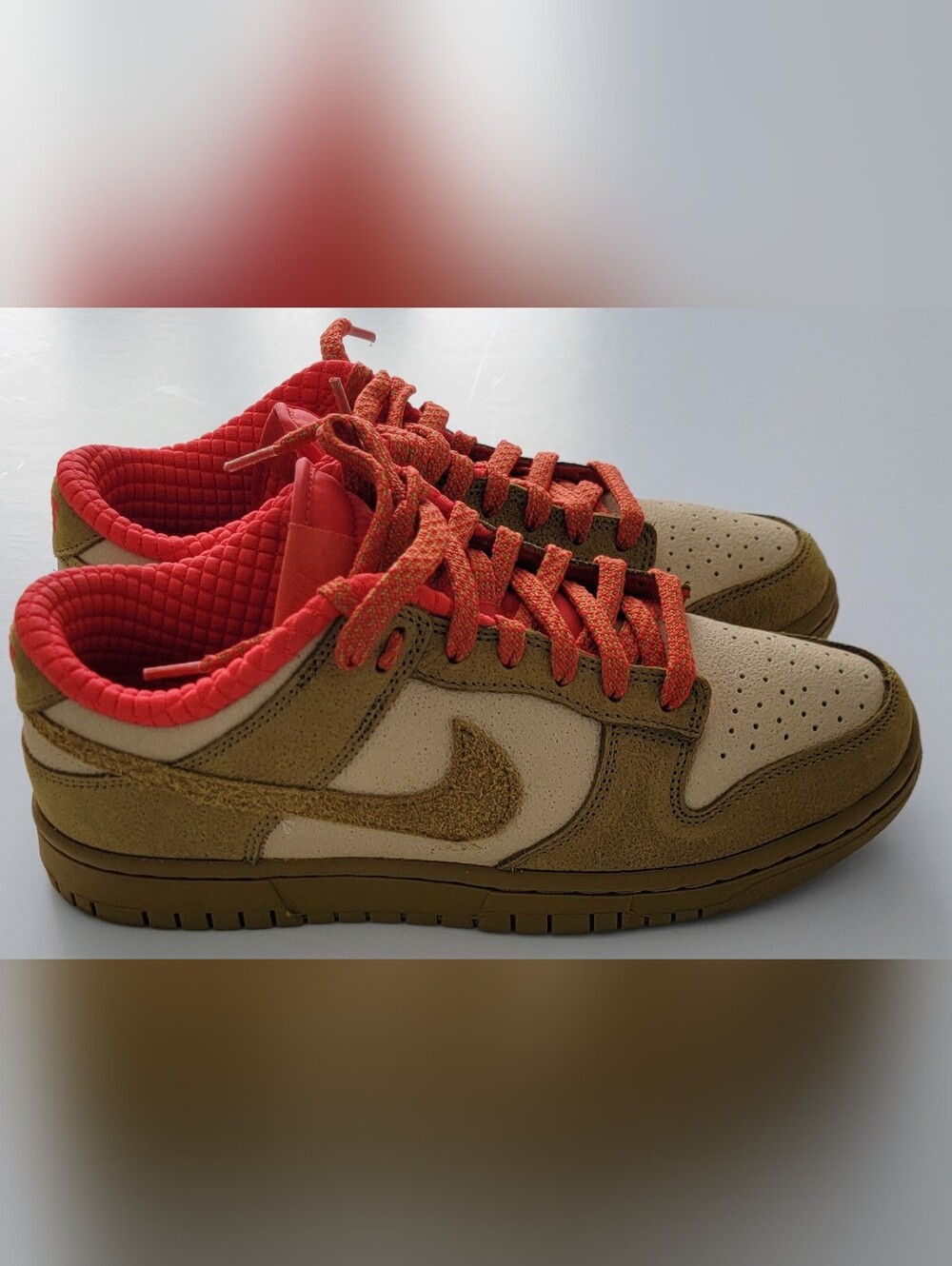 Nike Dunk Low size 10 Womens Sesame Bronzine Picante Red